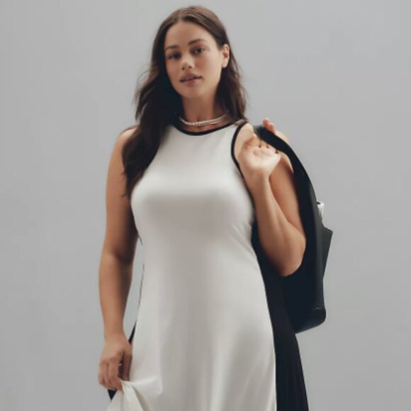 Brand New Daily Practice Colourblock Racer Midi Dress - Picture 6 of 6